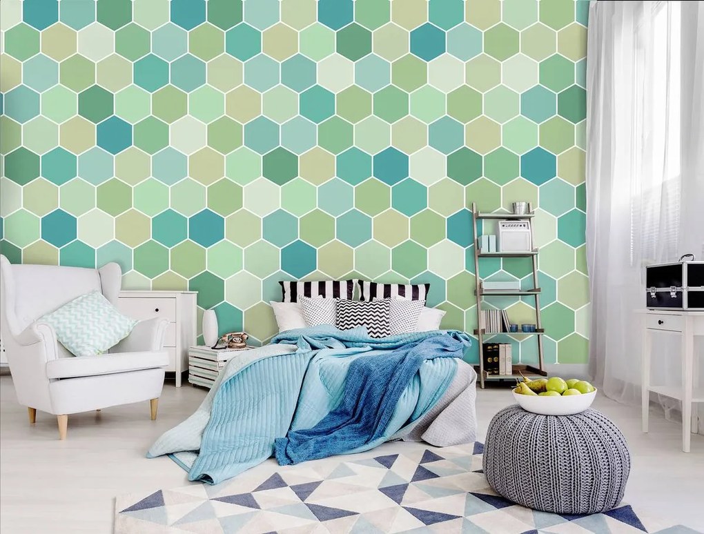 Fotótapéta - Celadon mozaik - pasztell (152,5x104 cm)