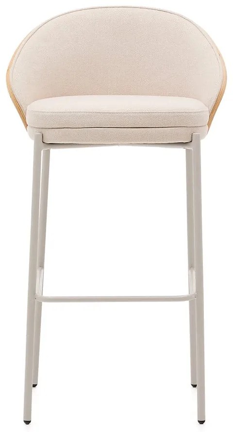Bézs-világos natúr színű bárszék (ülésmagasság 77 cm) Eamy – Kave Home