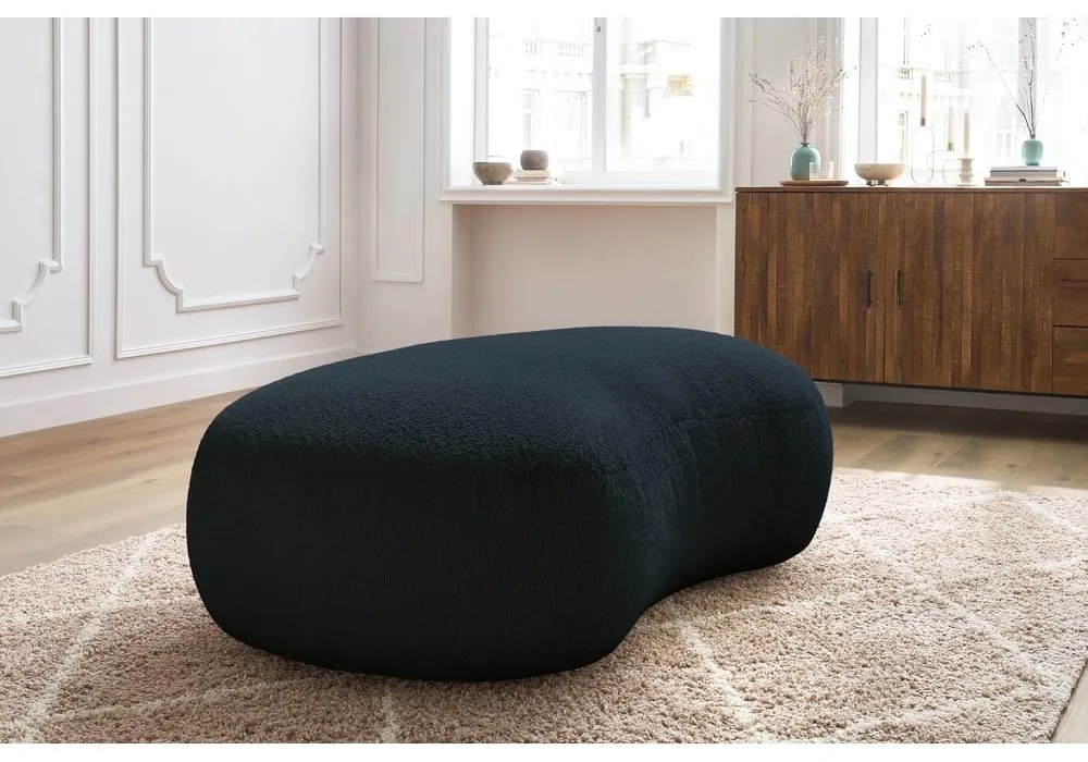 Sötétkék buklé szövet lábtartó Saint-Germain – Bobochic Paris