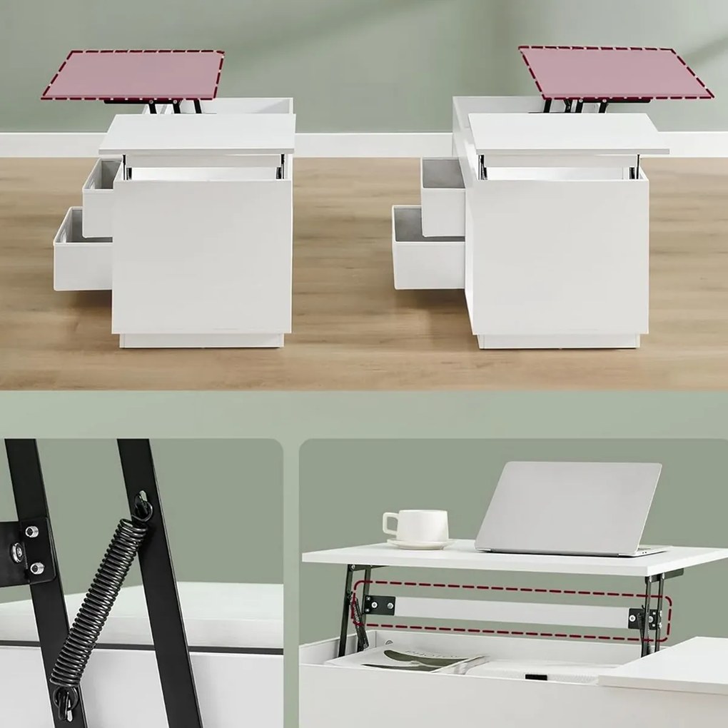 Konferenciaasztal E1021 WT, fehér