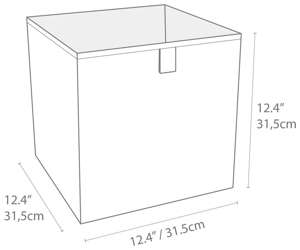 Cube bézs tárolódoboz - Bigso Box of Sweden