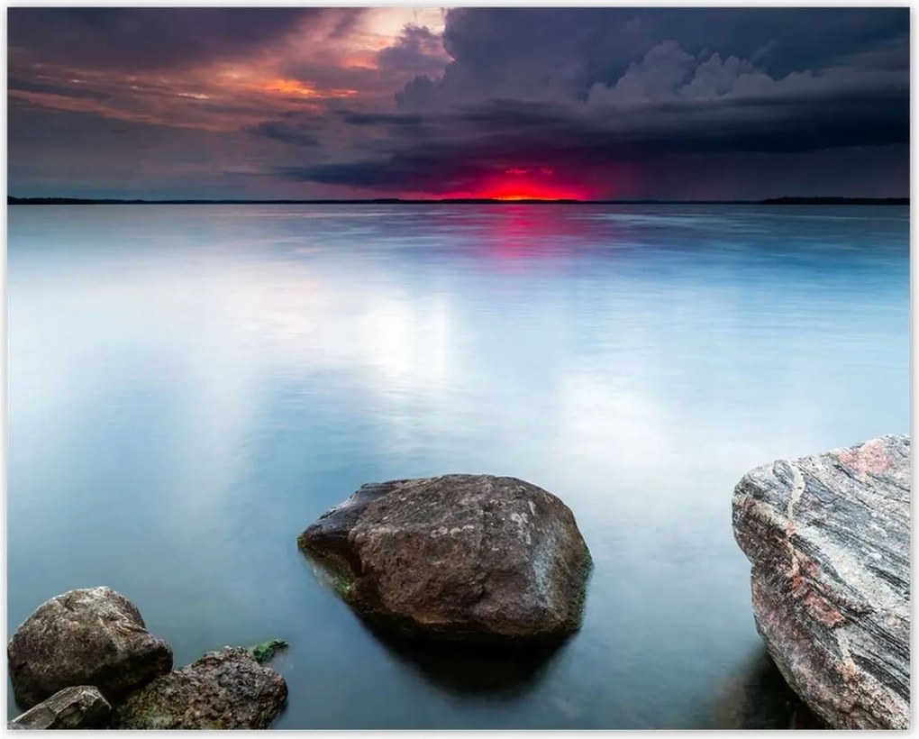 Poszterek 50x40 Sziklák Tenger Naplemente