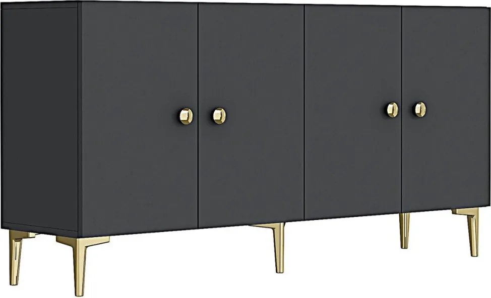 Simple komód, antracit, 180 cm