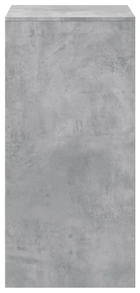 betonszürke szerelt fa bárasztal 51 x 50 x 103,5 cm