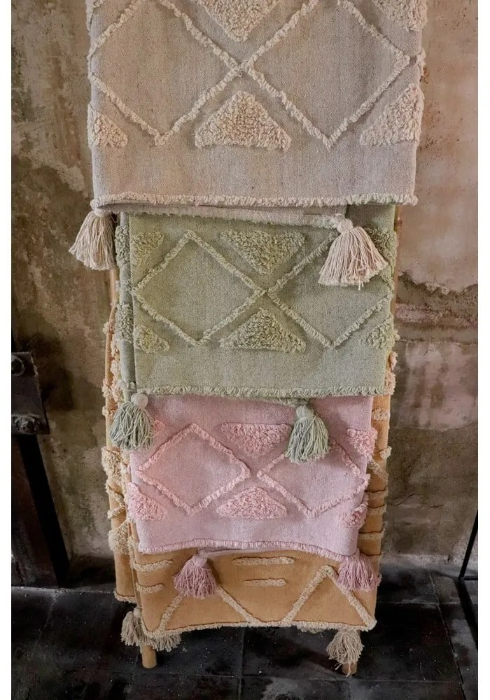 Fehér mosható kézi szövésű pamut szőnyeg 170x240 cm Tribu Natural – Lorena Canals