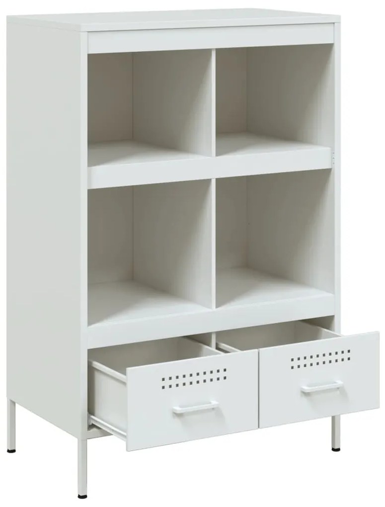 fehér acél magasszekrény 68 x 39 x 101,5 cm