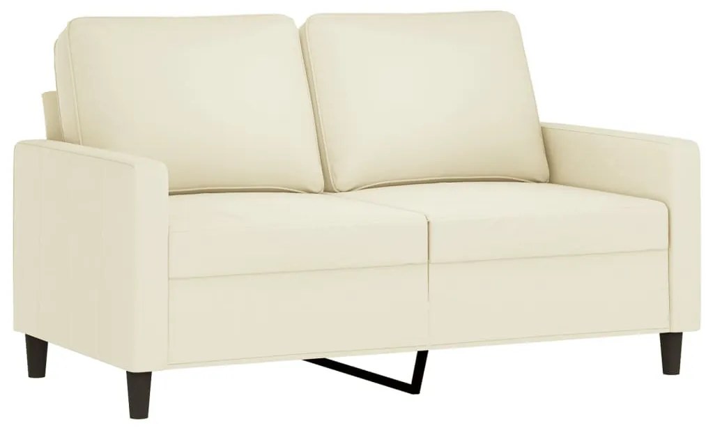 3 részes krémszínű bársony ülőgarnitúra párnákkal