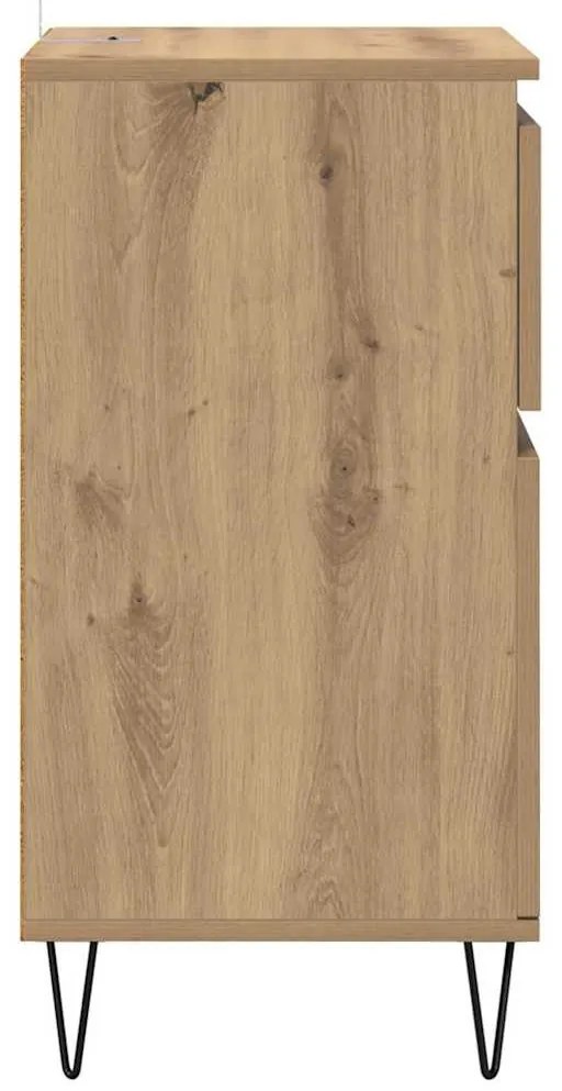 Széf fiókkal kézműves tölgy 35 x 40 x 70 cm Faanyag