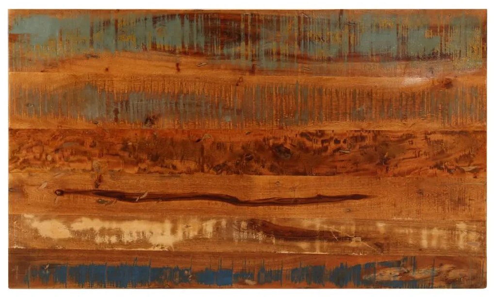 Tömör újrahasznosított fa dohányzóasztal polccal 100x60x35 cm