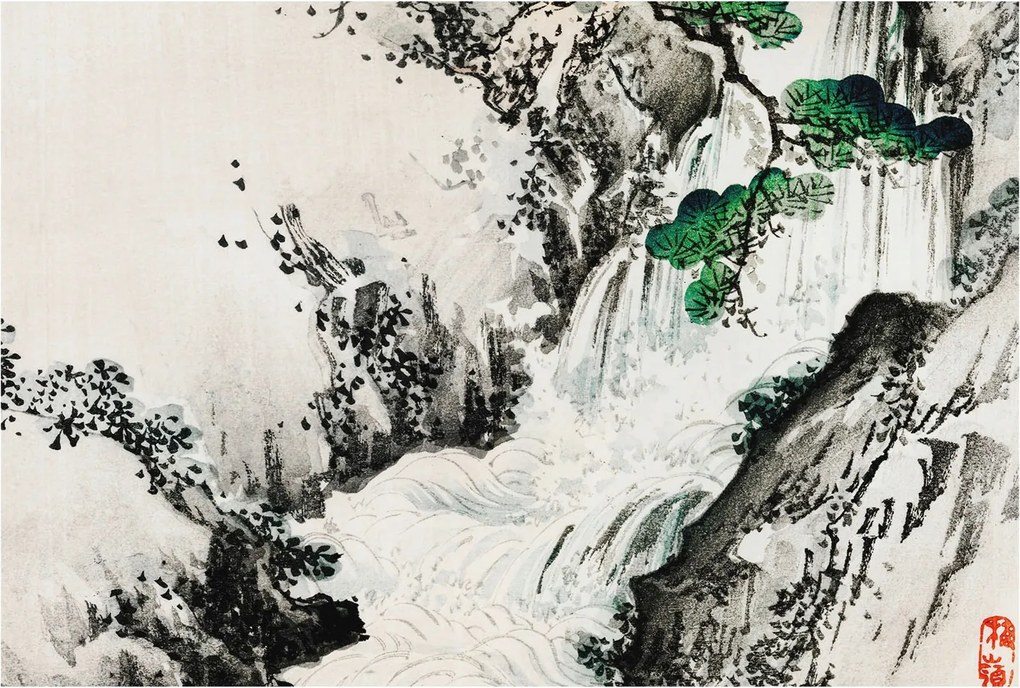 Fotótapéta Flizelin Dekoratív az irodába Természet vízesése 104x70 Ragasztó