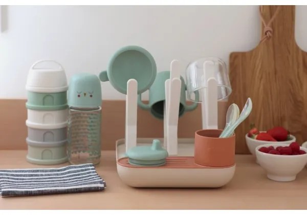 Beaba - Cumisüveg szárítóállvány bézs/narancs