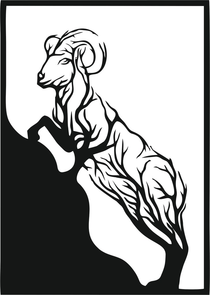 Fali Dekoráció Áttetsző 3D Kép otthonra 45CM Hegyi Zerge Dekorációs panel