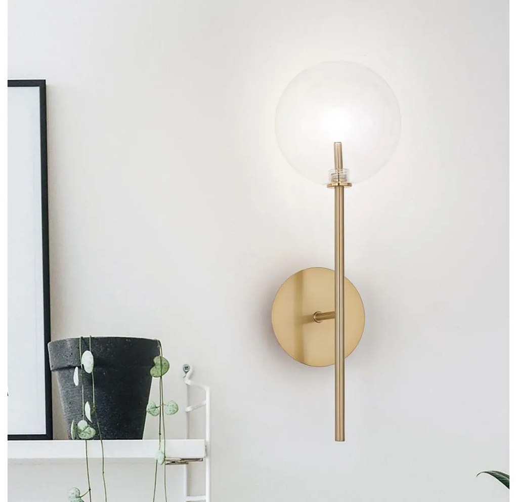 Ideal Lux - LED Fali lámpa EQUINOXE 1xG4/2W/230V réz/átlátszó