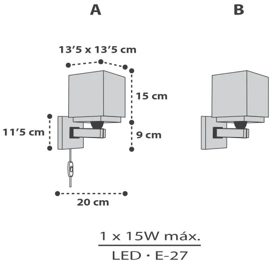 Dalber 63379 - Gyerekszobai fali lámpa LITTLE PIXEL 1xE27/15W/230V