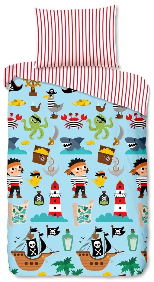 Egyszemélyes pamut gyerek ágyneműhuzat 140x200 cm Caribbean – Good Morning