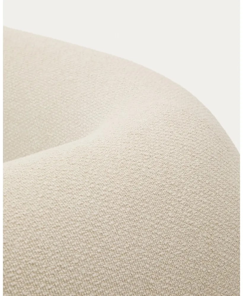 Krémszínű zsenília sarokkanapé (jobb oldali-heverő résszel) Martina – Kave Home