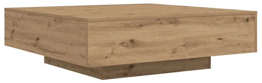 Dohányzóasztal kézműves tölgy 100 x 100 x 31 cm Faanyag