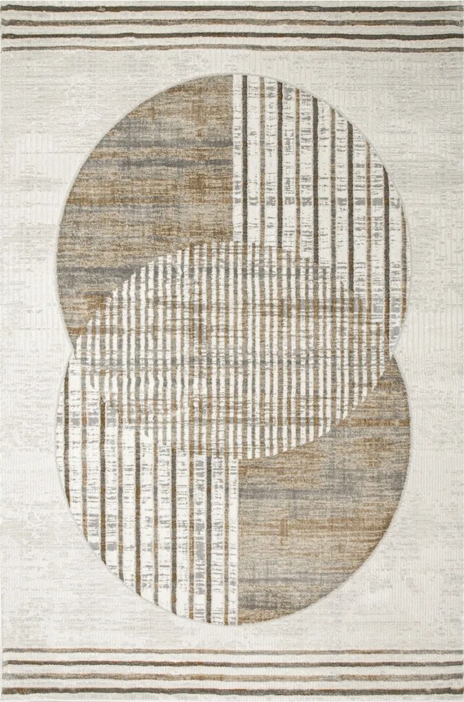 Szobaszőnyeg Puha Bézs Krém Barna Modern Geometria Verano 140x190 cm