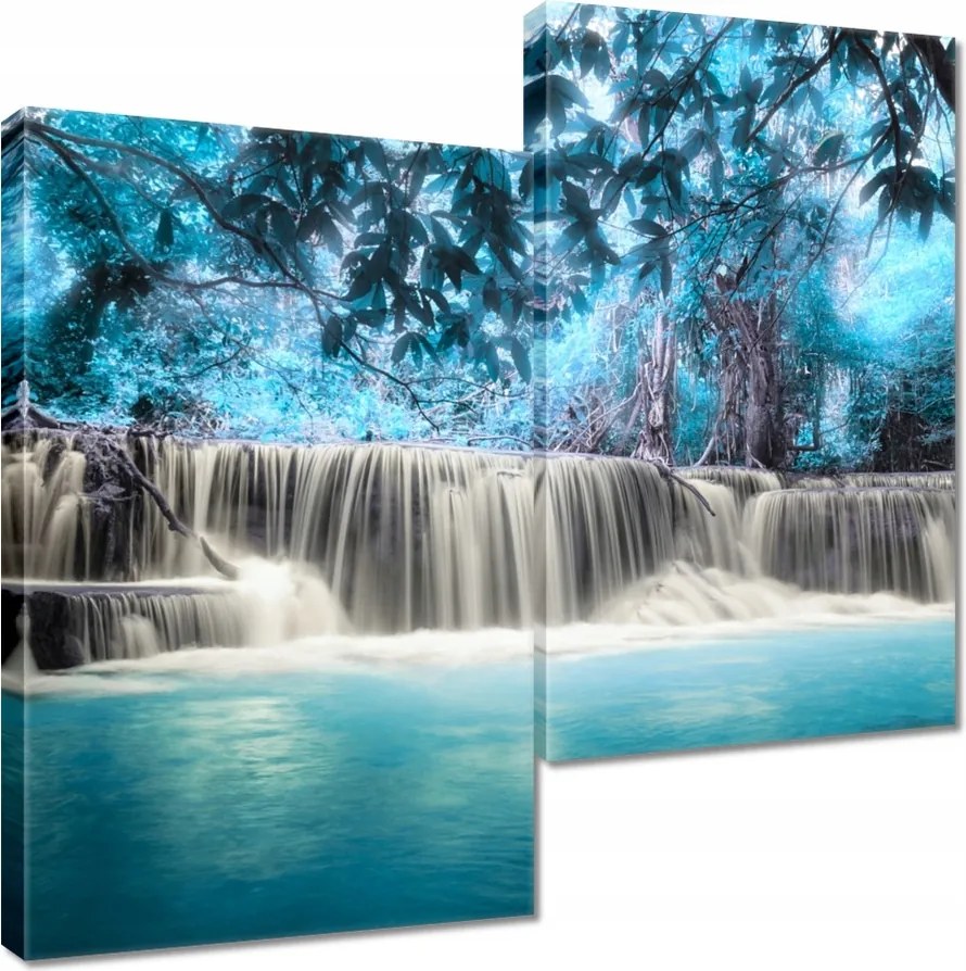 Vászonkép 60x60 Kék vízesés