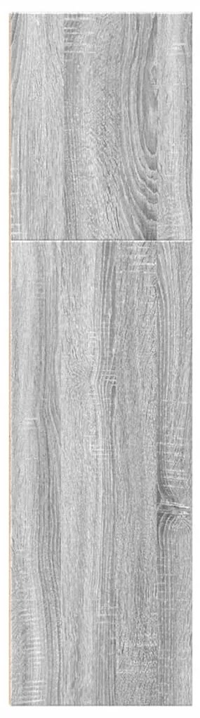 szürke sonoma színű szerelt fa könyvespolc 40 x 30 x 114 cm