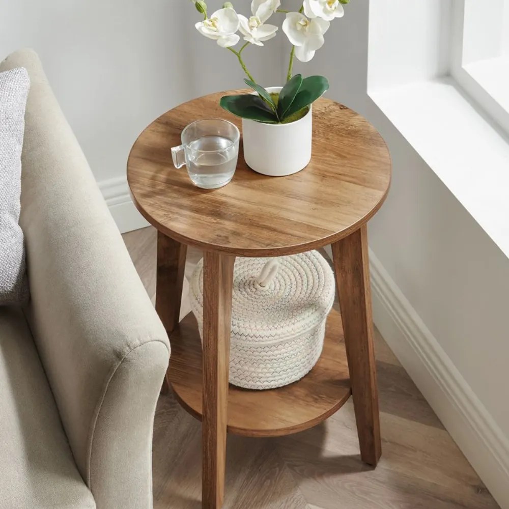 NORDIC dohányzóasztal, 40×50cm, barna Vasagle