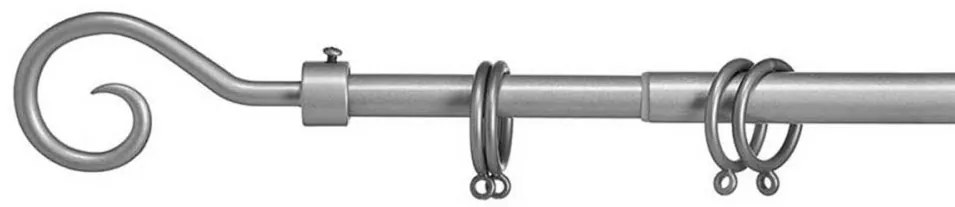 VALANCE LOOP szürke fém függönykarnis 120-210 cm