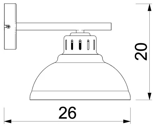 Fali lámpa SVEN 1xE27/15W/230V fekete/arany