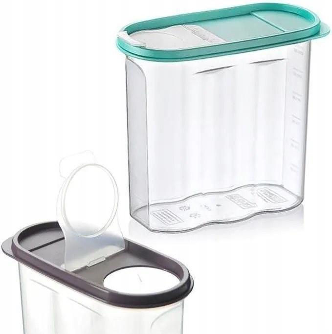 Ömlesztett Termékek Tartálya Cukorliszt Adagolóval És Mérőpohárral 1,7L