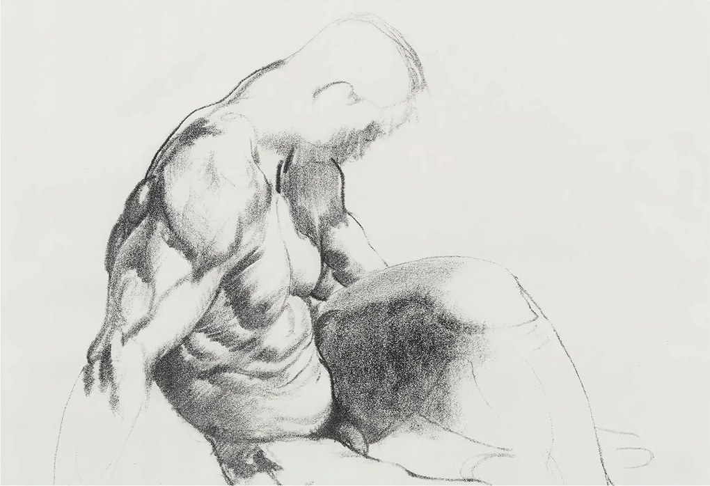 Flizelin tapéta falra Prémium Férfi vázlat 152x104 ragasztó