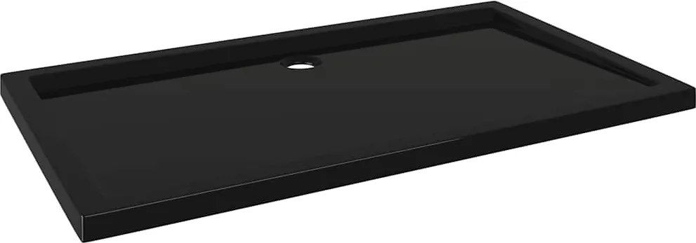 vidaXL téglalap alakú fekete ABS zuhanytálca 70 x 120 cm