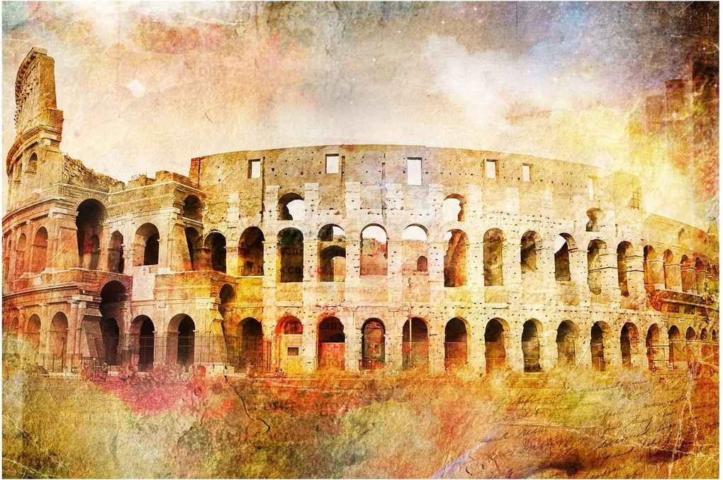Kép - Digitális festészet, Colosseum, Róma, Olaszország (90x60 cm)