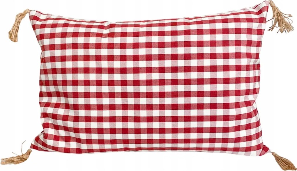 Kockás Párnahuzat piros 40x60cm