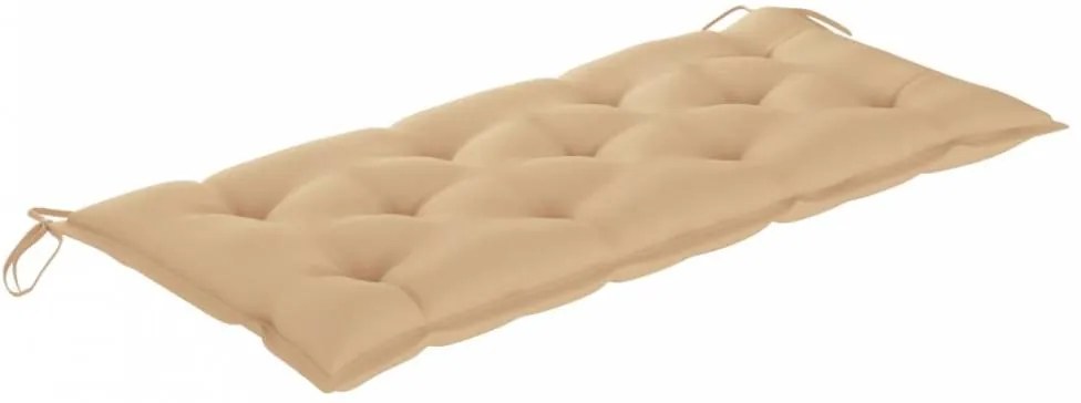 Bézs szövet kerti padpárna 120 x 50 x 7 cm
