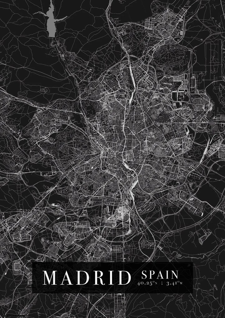 Madrid várostérkép poszter A2 42x59,4 cm