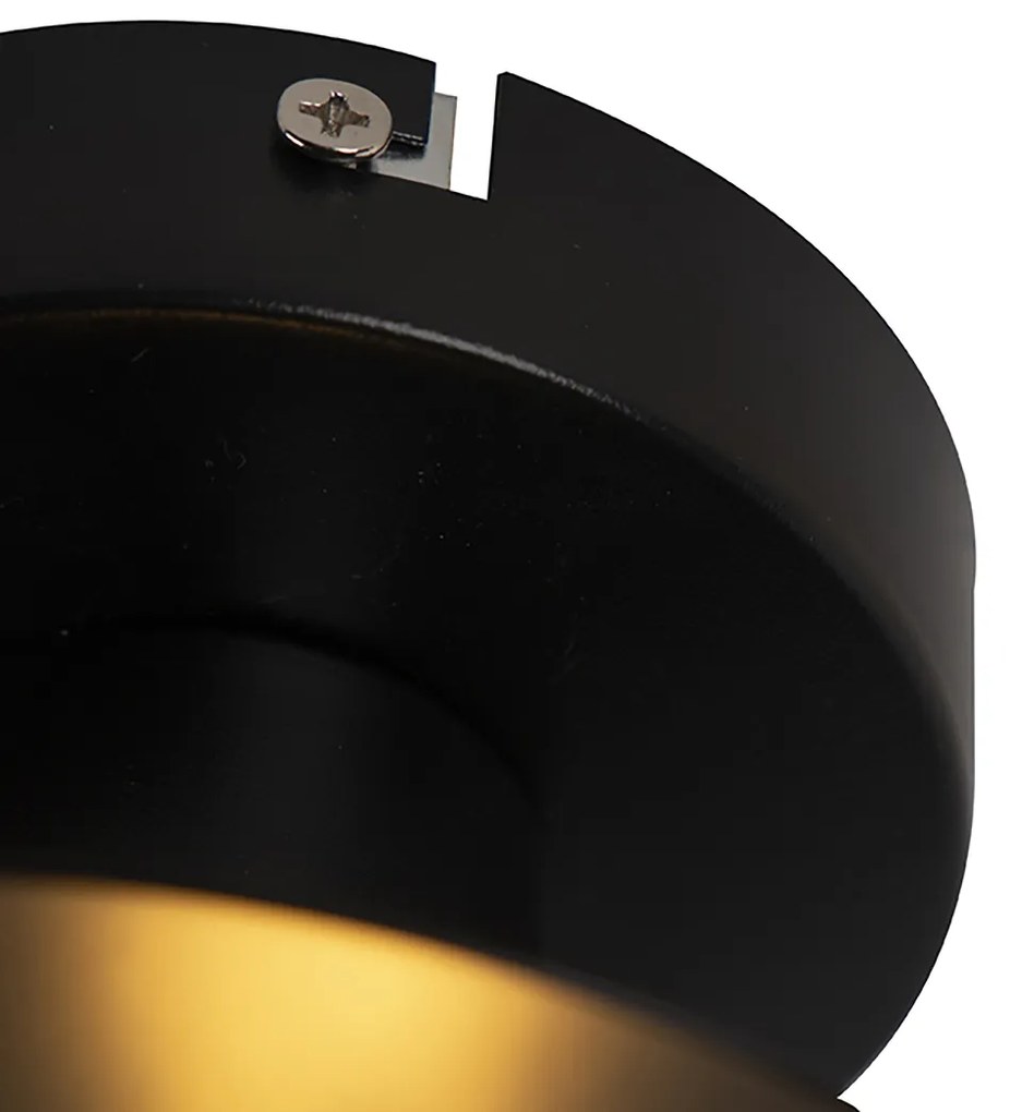 Okos mennyezeti lámpa spirális árnyékolóval, fekete, Wi-Fi-vel - Scroll