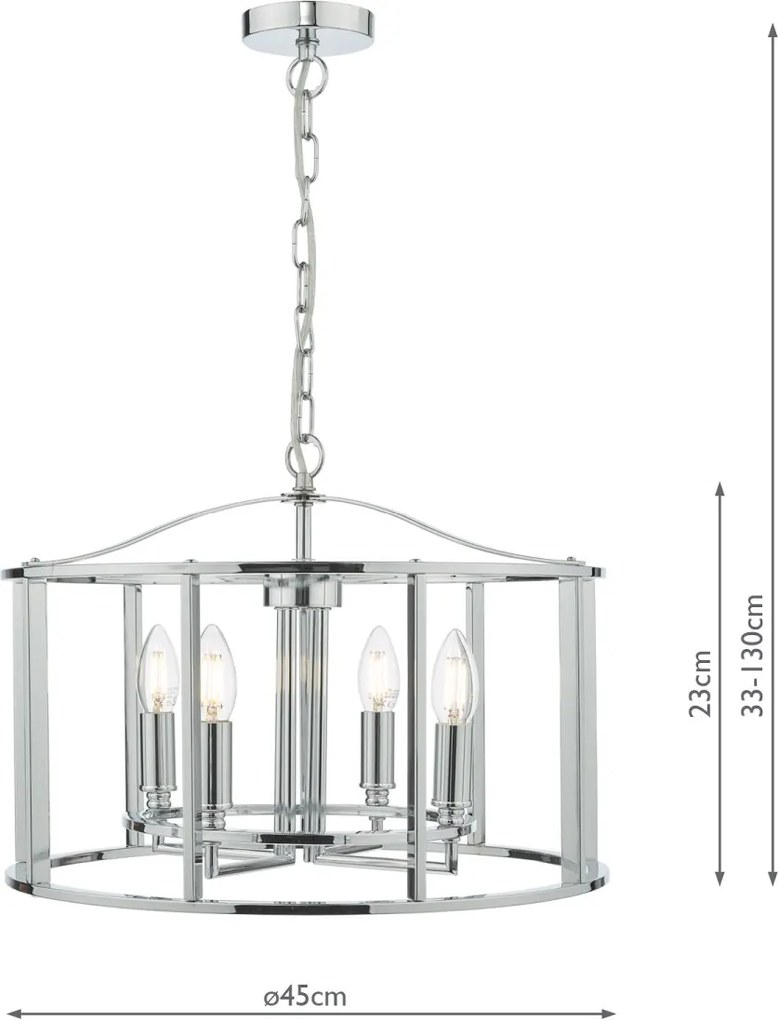 Dar Lighting klasszikus csillár myka csiszolt króm darmyk0450