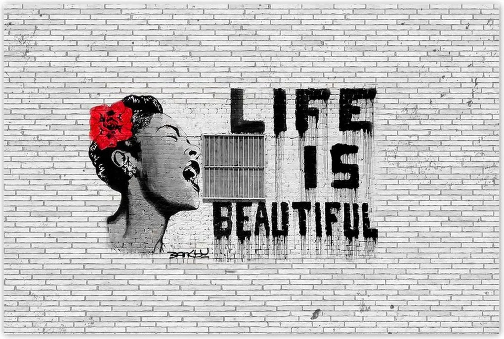 Poszterek 120x80 Banksy Life is beautiful