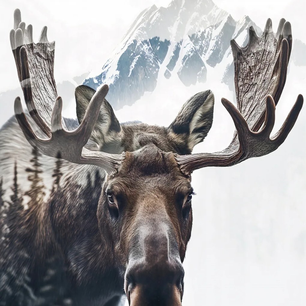 Poszter 50x50cm Szarvas Az erdő szelleme