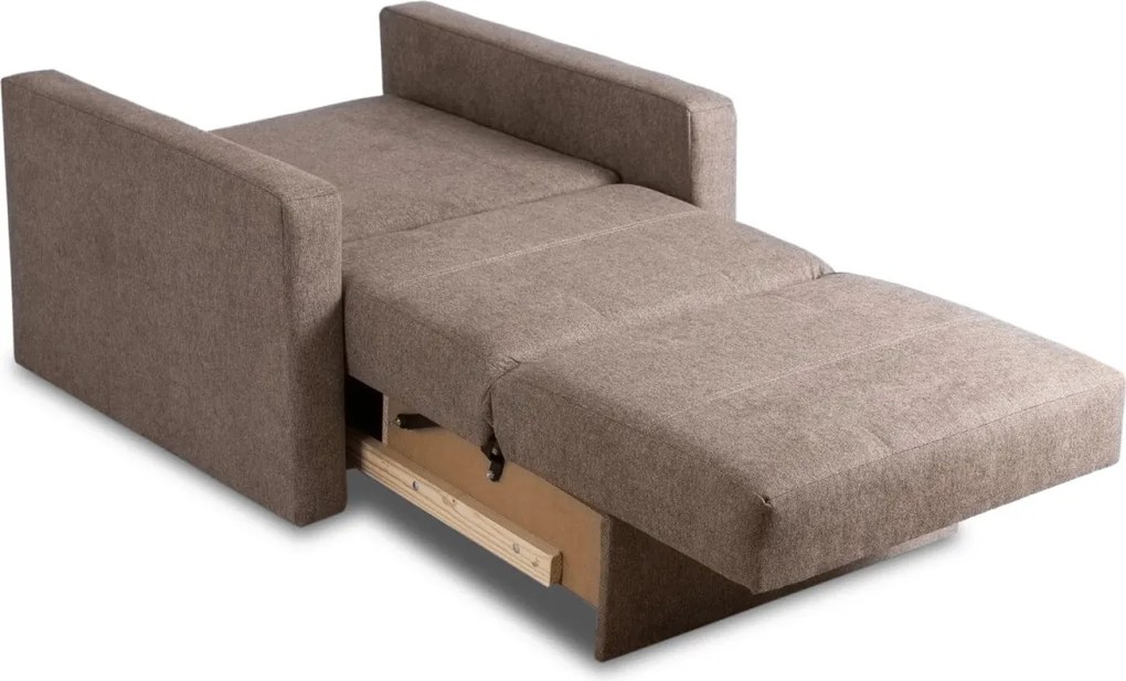 2 db-os szett, egyszemélyes ágyazható fotel bézs színben MILAN 1