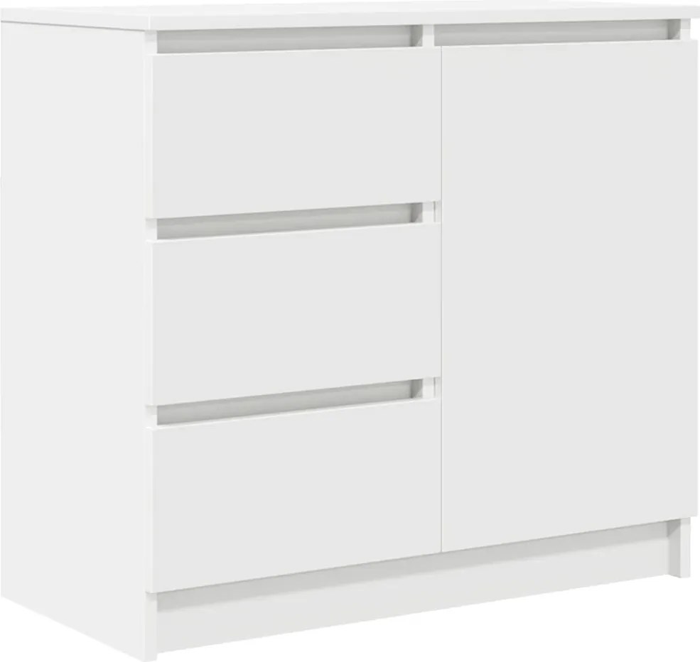 vidaXL fehér szerelt fa tálalószekrény fiókos 71x35x65 cm