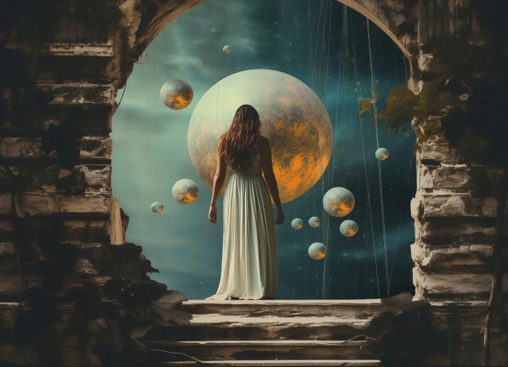 Poszter 18x13cm Színház a romok portálján