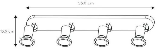 Lucide 11903/20/30 - LED spotlámpa JASTER-LED 4xGU10/5W/230V fekete