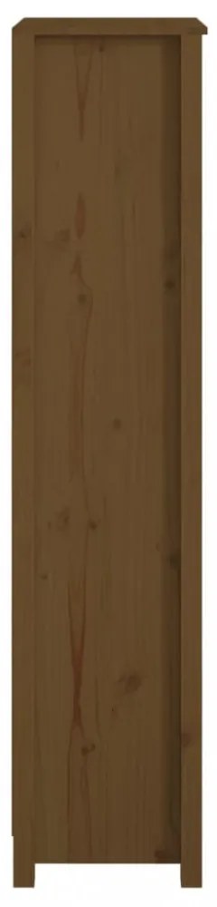 mézbarna tömör fenyőfa faliszekrény 50x35x154 cm