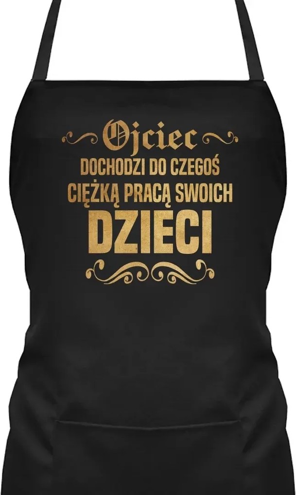 Az apa valami kemény munkával éri el a gyermekeit Kötény Az Apának