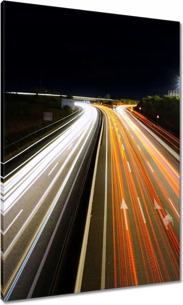 Vászonkép 70x100 Autópálya Utca Éjszaka