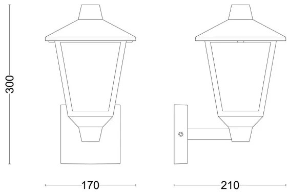 Philips - Kültéri fali lámpa KINNO 1xE27/25W/230V IP44