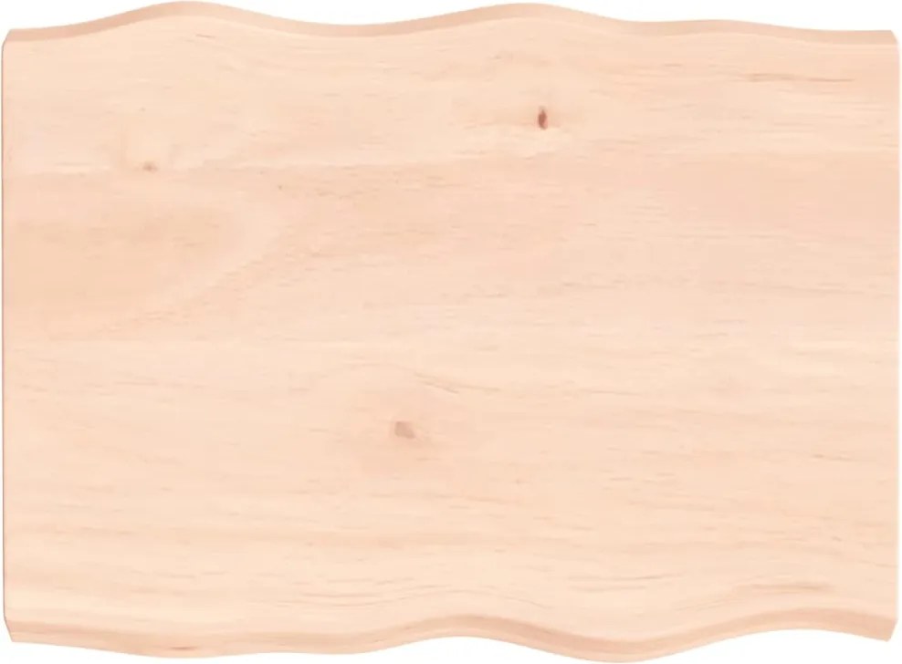 vidaXL asztallap 80x60x(2-6) cm kezeletlen tömör fa élőszegélyes