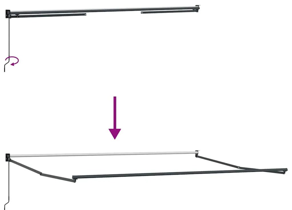 barna kézzel kihúzható napellenző 400 x 300 cm
