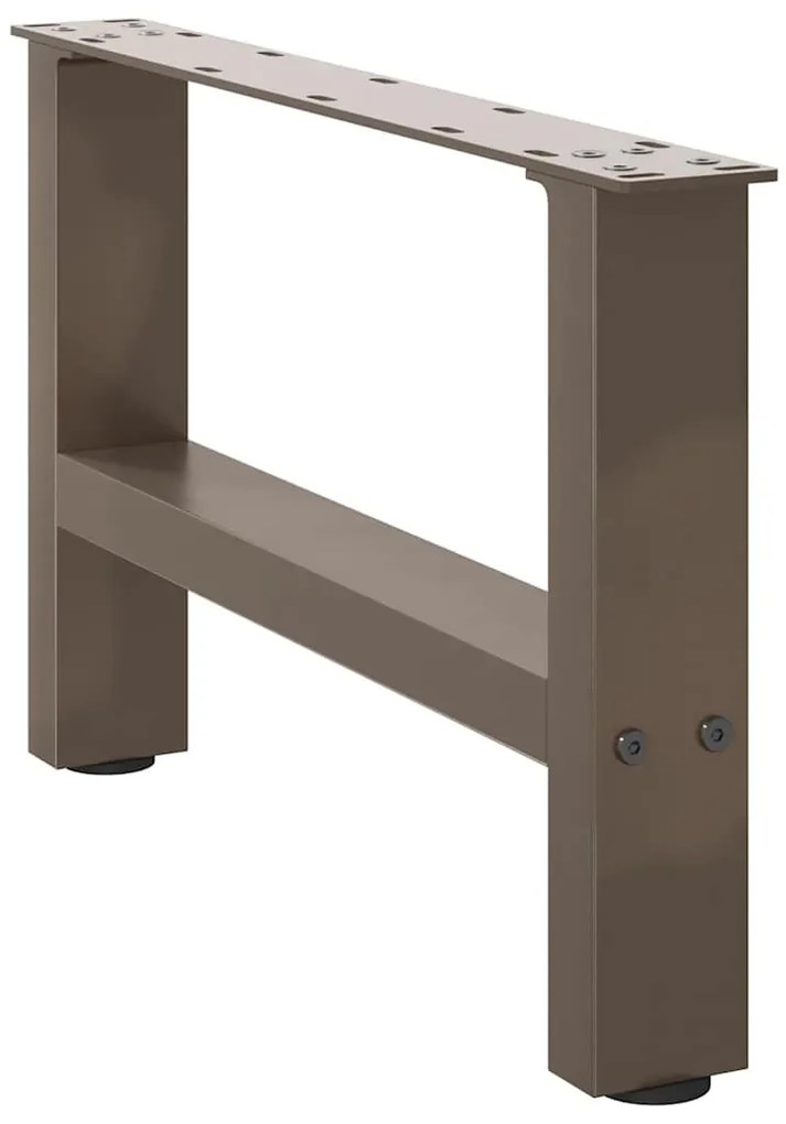 2 db natúr acél dohányzóasztal láb 50 x (30-31) cm acél