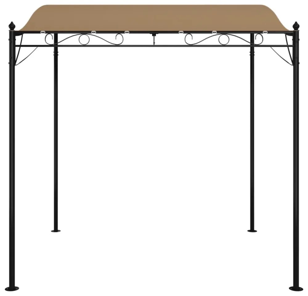 tópszínű szövet és acél pavilon 2 x 2,3 m 180 g/m²